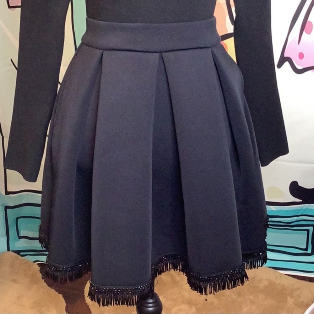 Maje R$470 | Jalouse Embellished Neoprene Mini Skirt | Size Sm.